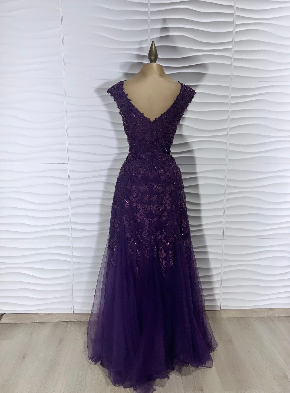 VESTIDO SIRENA ENCAJE 21617