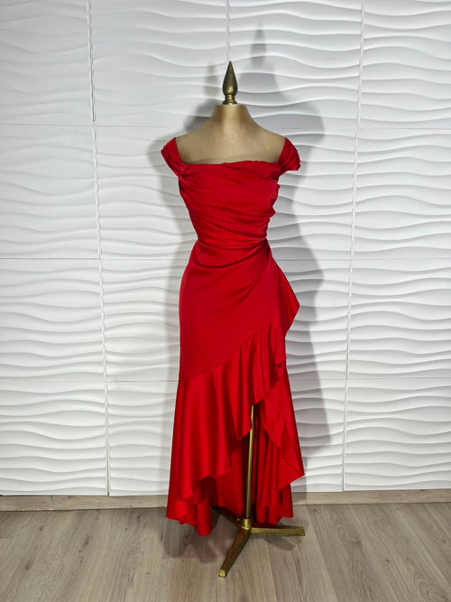 VESTIDO AL HOMBRO MM2769P